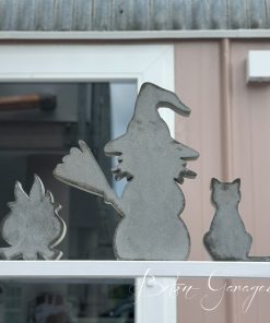 Styrodurform kleine Hexe mit Katze